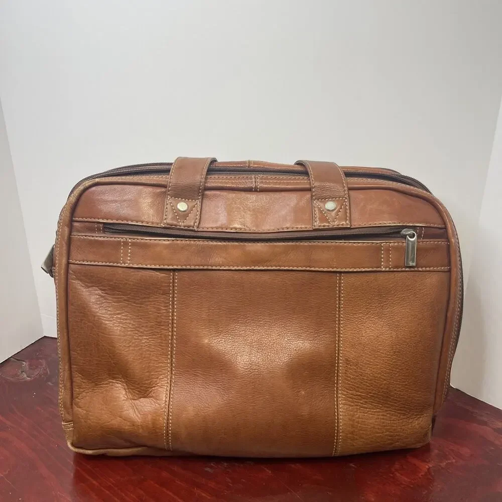Pelle Studio Genuine Leather Bag Brown Shoulder Messenger Satchel Document Bag